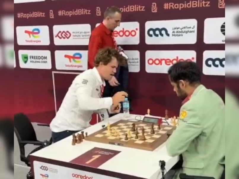 Magnus Carlsen Left Fuming After Losing To Indian Star Arjun Erigaisi At World Championship, Angry Act Goes Viral. Watch