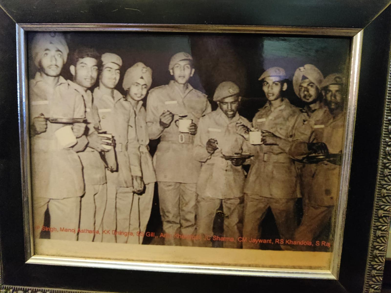 2nd Lt Arun Khetarpal (in the centre) with members of his tank unit 17 Poona Horse