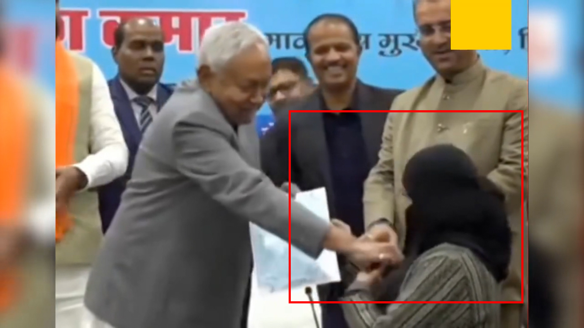 Nitish Kumar Pulls Down Doctor's Hijab, Opposition Questions Mental State