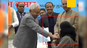 Nitish Kumar Pulls Down Doctor's Hijab, Opposition Questions Mental State