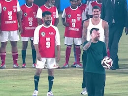 Lionel Messi Plays Football With Telangana CM Revanth Reddy, Video Goes Viral