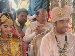 कथावाचक इंद्रेश जी महाराज और दुल्हन शिप्रा की शादी की पहली तस्वीर