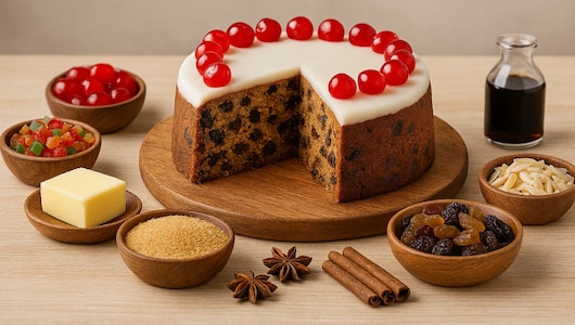 Christmas Cake के लिए सभी इंग्रेडिएंट्स एक ही जगह अवेलेबल, कम कीमत में खरीदें और घर पर बनाएं परफेक्ट केक
