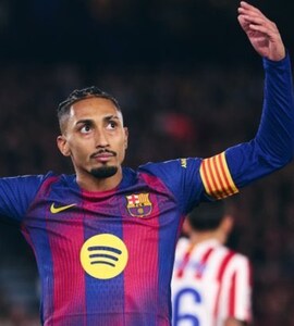 Injured Barcelona Star Raphinha To Miss Champions League Quarter-Finals