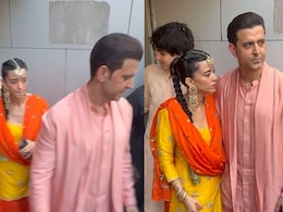 Watch: Hrithik Roshan With Girlfriend Saba Azad And Sons Hrehaan-Hridhaan At Cousin's Pre-Wedding Bash