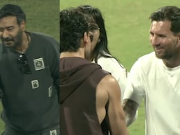 Ajay Devgn And Tiger Shroff Share A Special Moment With Lionel Messi At Wankhede Stadium In Mumbai. See Pics