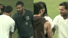 Pics: Ajay Devgn And Tiger Shroff Share A Special Moment With Messi In Mumbai