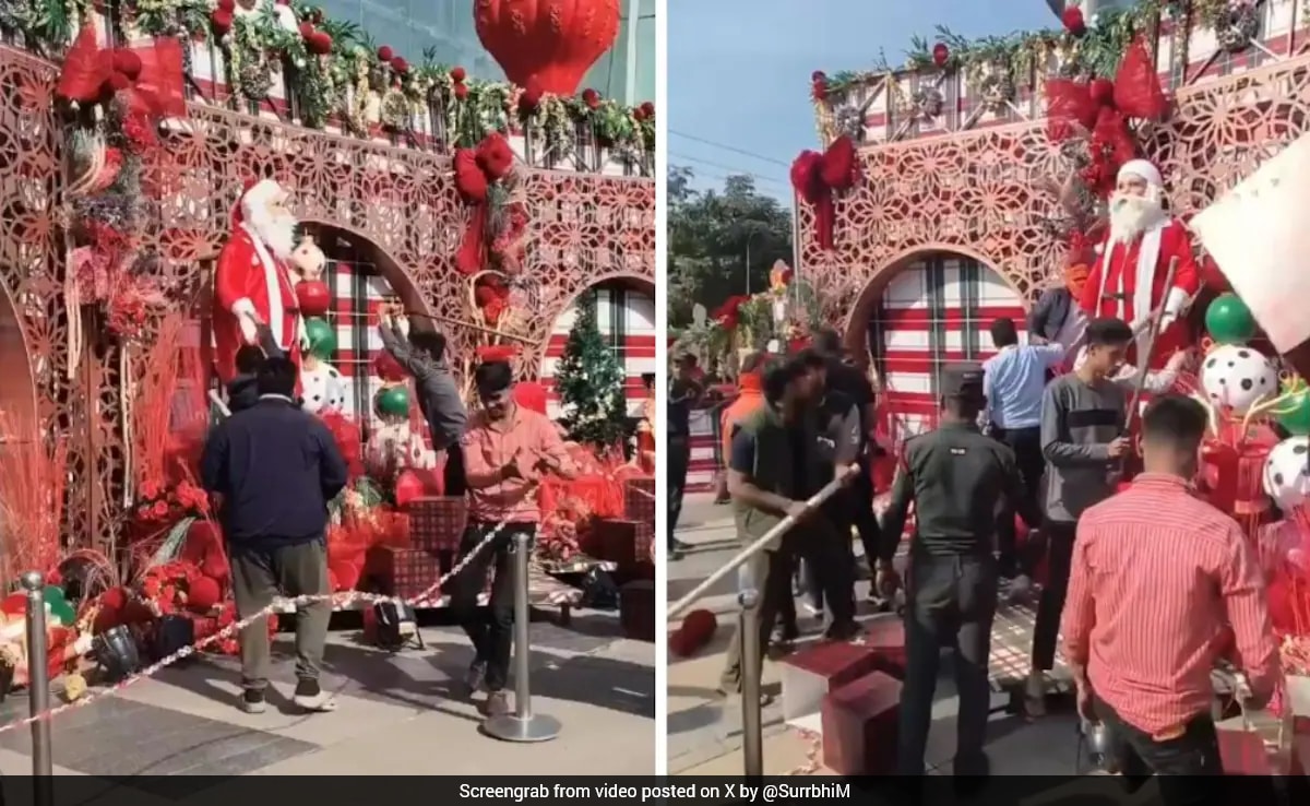 40 Masked Men Vandalise Christmas Decor In Chhattisgarh's Raipur