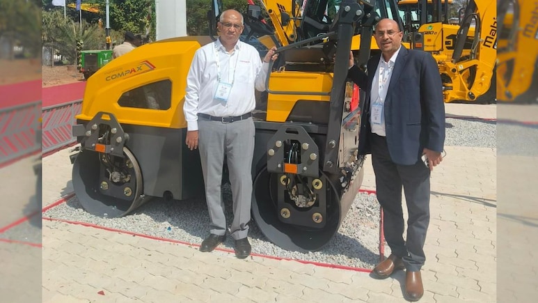 EXCON 2025: Mahindra Showcases Compax Mini Compactor With Dual Frequency Vibration Modes