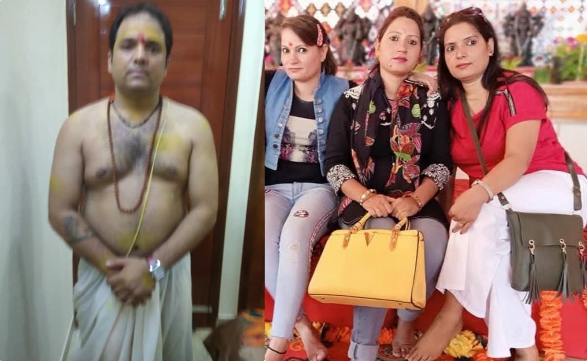 मृतक विनोद, उनकी सालियां- सरोज (जींस ब्लैक टॉप में) अनीता जोशी (रेड कपड़ों में) 