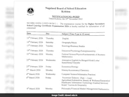 Nagaland Board Exams 2026: Class 10, 12 Date Sheet Released, Check Here