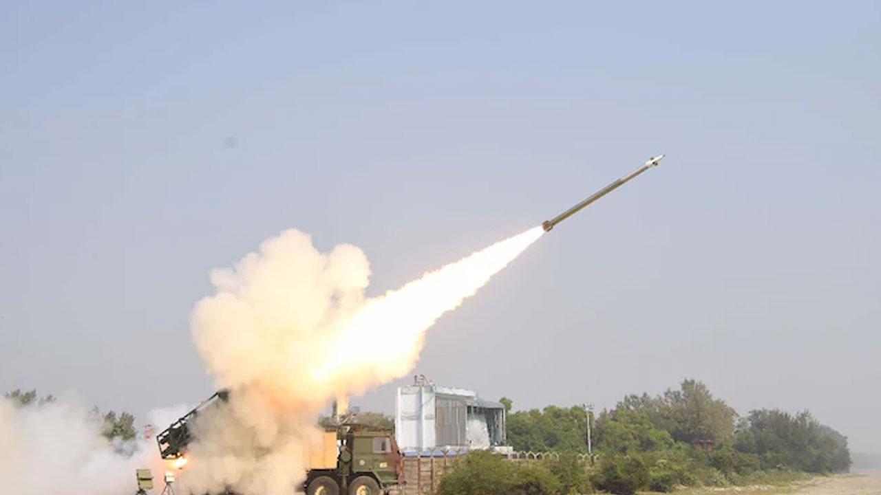 DRDO Successfully Conducts Maiden Flight Test Of Long Range Pinaka Rockets