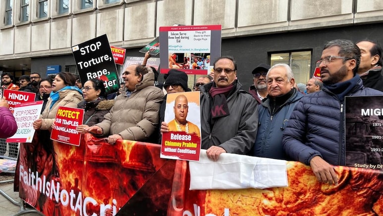 Protest In London Against Killings Of Hindus In Bangladesh