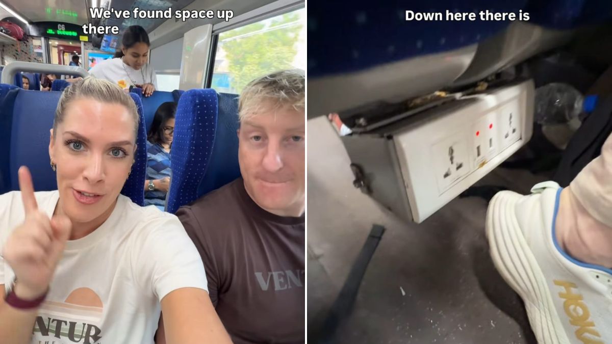 Viral: Foreign Couple Travelling From Delhi To Jaipur Impressed With Indian Train Facilities