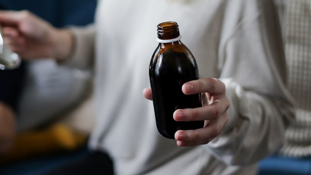 Codeine is an opioid medicine used in cough syrups for severe coughing when other treatments fail