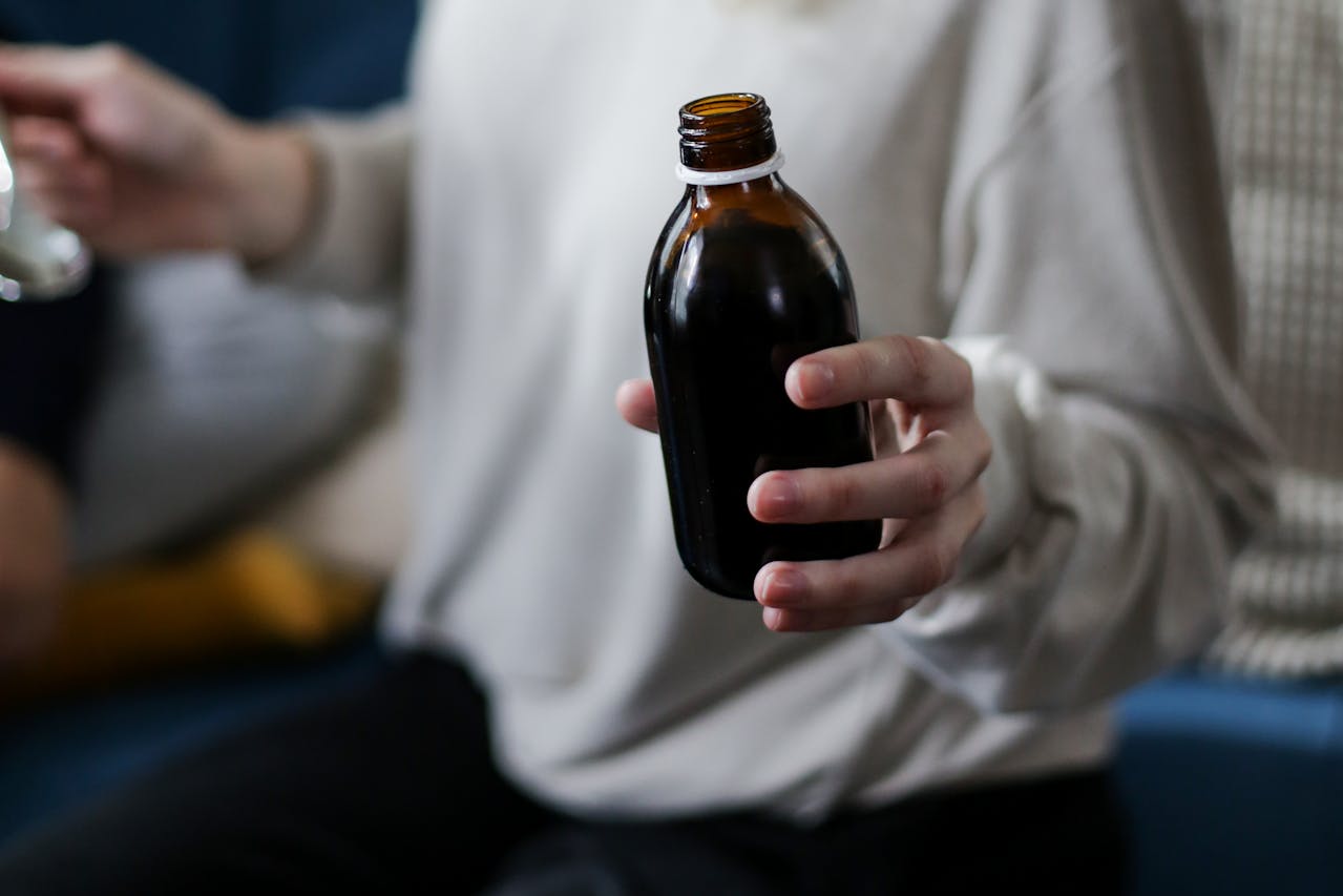 Codeine is an opioid medicine used in cough syrups for severe coughing when other treatments fail