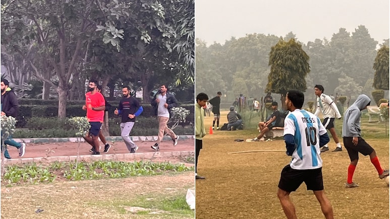 AQI 400 के पार, GRAP-4 लागू&hellip; फिर भी दिल्ली के पार्कों में ज़िंदगी की दौड़ जारी