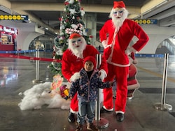 As AQI Turns 'Very Poor', Santa Rides Namo Bharat To Pitch Public Transport