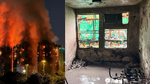 सब खाक! आग में जली हांगकांग बिल्डिंगों के अंदर कुछ भी नहीं बचा, देखिए तस्वीरें