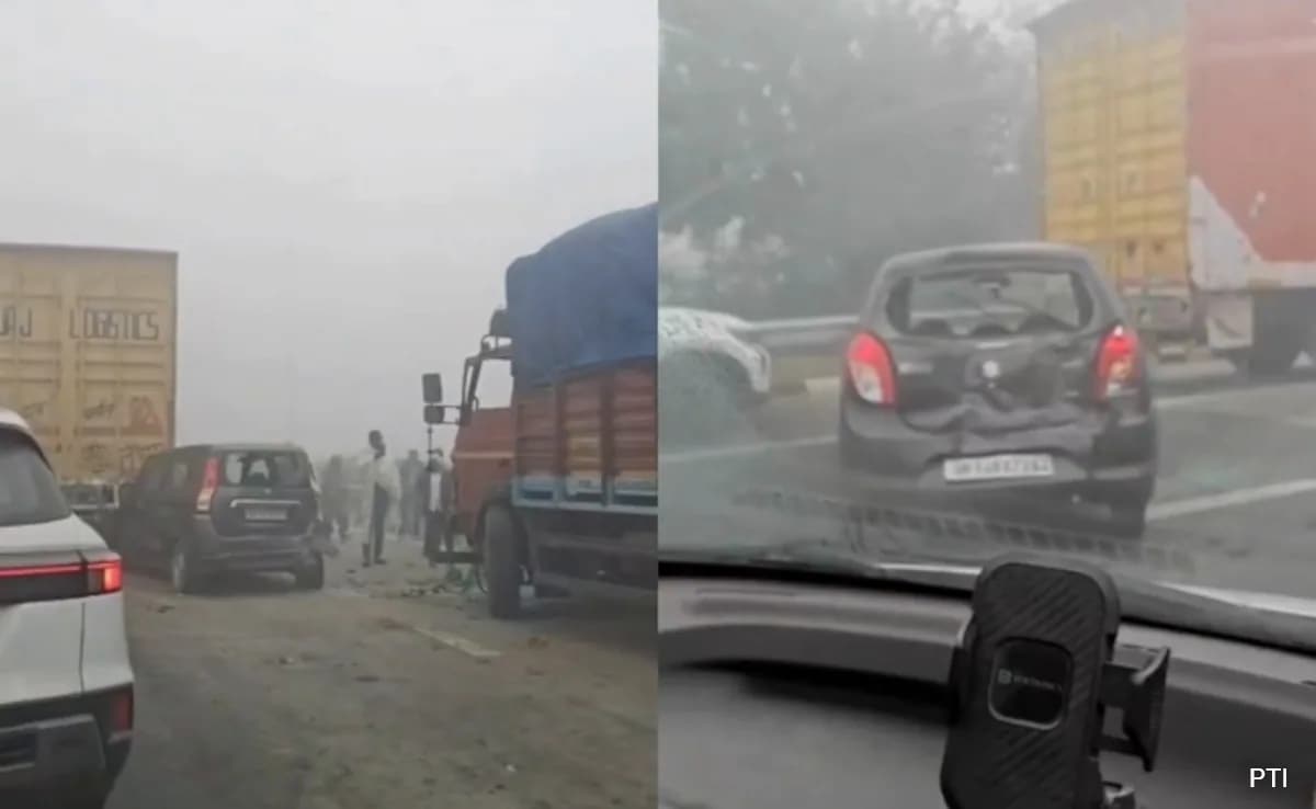 Multiple Vehicles Collide On Noida Expressway Due To Dense Fog, Many Injured