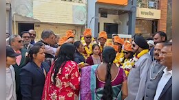 इतिहास रचने के बाद देवास में भव्य स्वागत, विश्व विजेता ब्लाइंड महिला क्रिकेट टीम पहुंची एमपी
