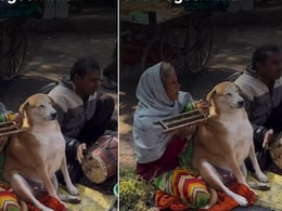 ईश्वर की भक्ति में लीन 'डोगेश भाई'! महिला के पास बैठकर सत्संग करता दिखा कुत्ता