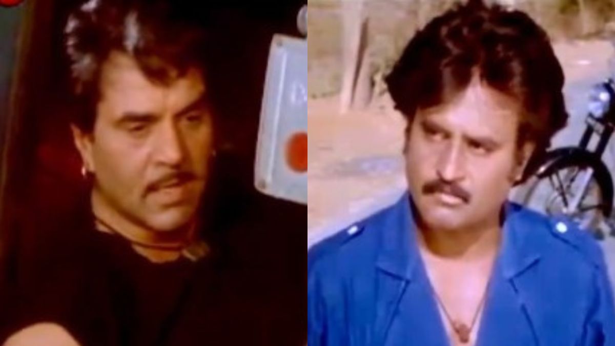 When Dharmendra Recalled A Funny Scene With "Darling Friend" Rajinikanth From <i>Insaaf Kaun Karega</i>