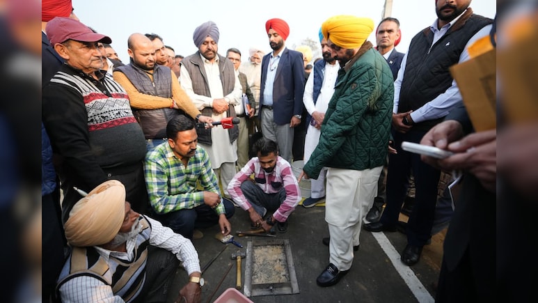 पंजाब CM मान का निर्माणाधीन सड़कों का औचक निरीक्षण, घटिया काम वाले ठेकेदार को नोटिस, पेमेंट रोकने को कहा
