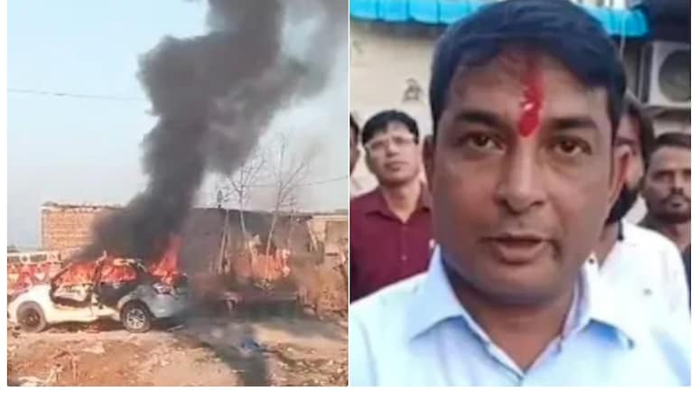 नरेश मीणा पर बारां में हमला, गुस्साए समर्थकों ने लगाई सरपंच की कार में आग; फिर SP ऑफिस पहुंचे