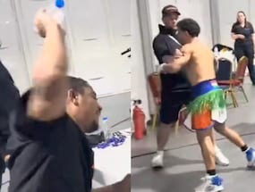 Video: USAs Anthony Taylor Throws Bottle At Indian Boxer Neeraj Goyat, Heated Confrontation Occurs Backstage