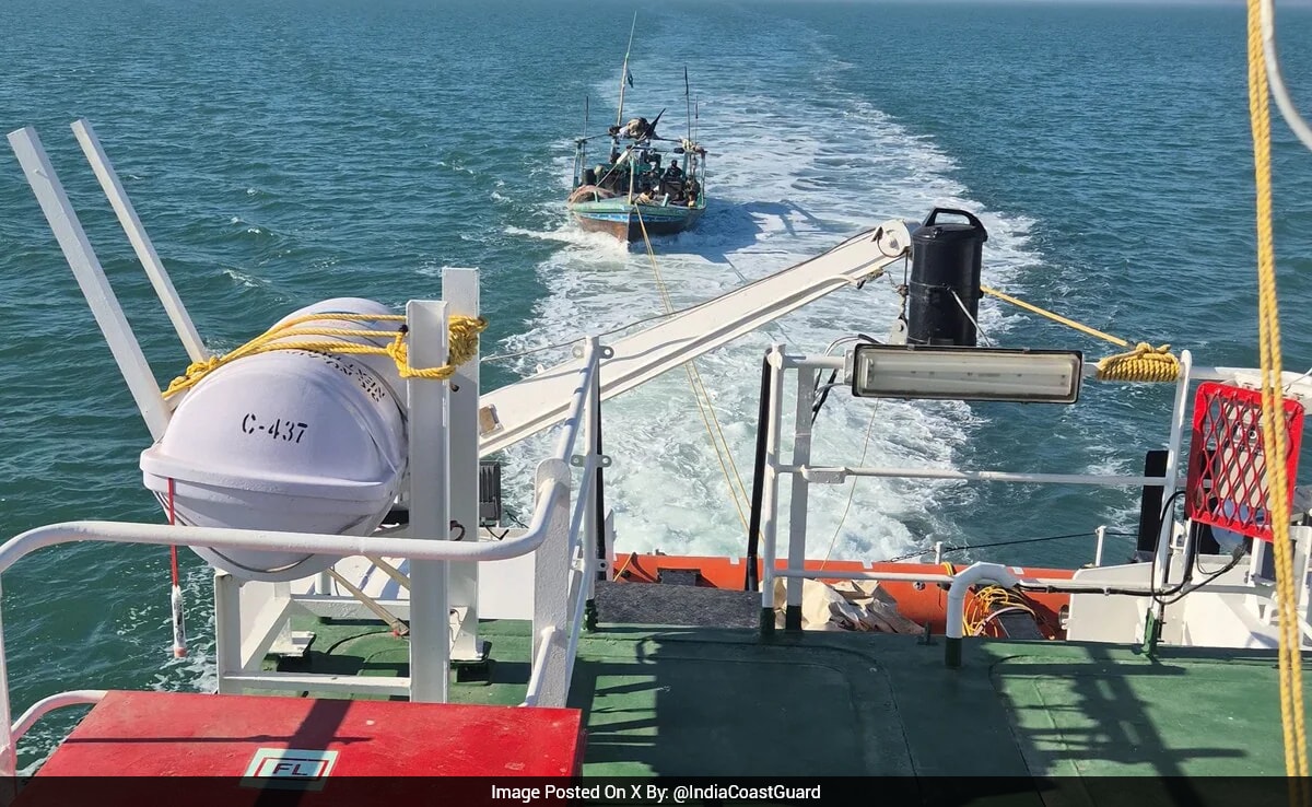 Coast Guard Seizes Pak Boat In Indian Waters, Detains 11 Crew Members