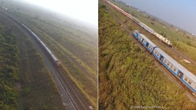 तेज रफ्तार ट्रेन से छोड़ा ड्रोन, रोंगटे खड़े कर देने वाला नज़ारा देख करोड़ों लोग हैरान, सामने आया ये बड़ा सच