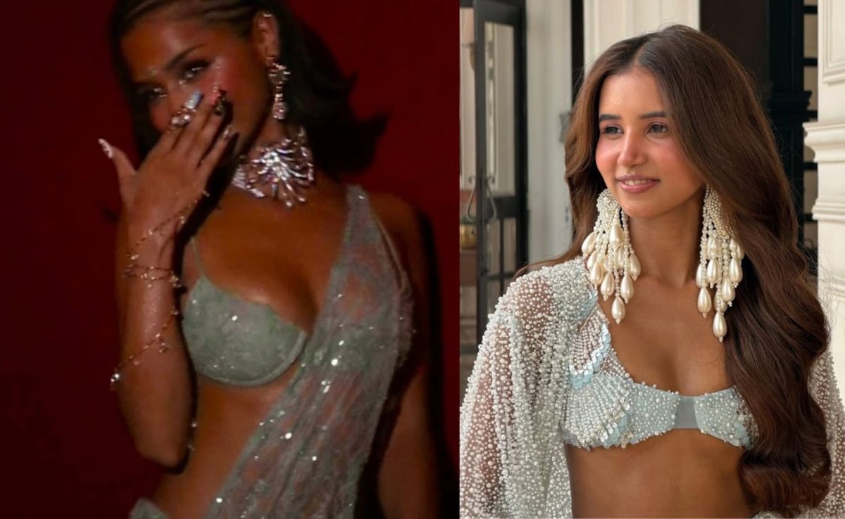 South African Singer Tyla Glitters In Hand-Stitched 'Saree' By Nancy Tyagi