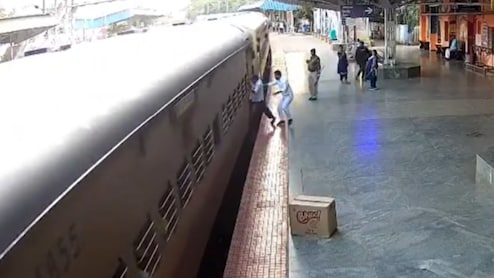 Video: Station Master's Quick Action Saves Passenger From Near-Fatal Accident In Karnataka