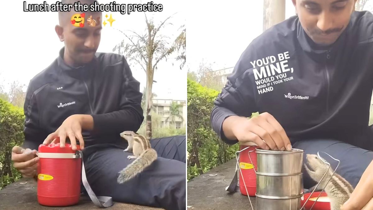 "She's More Excited": Internet Cannot Get Enough Of Man's Adorable Lunch With Squirrel
