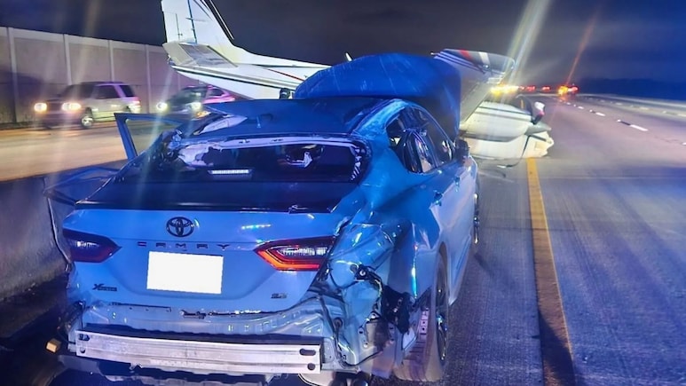 Plane Lands On Toyota Camrys Roof Mid-Traffic; New Visuals Emerge