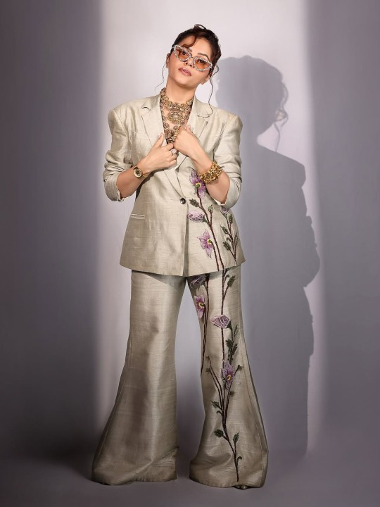 Rubina Dilaik’s Embroidered Suit Is Pure Fashion Goals