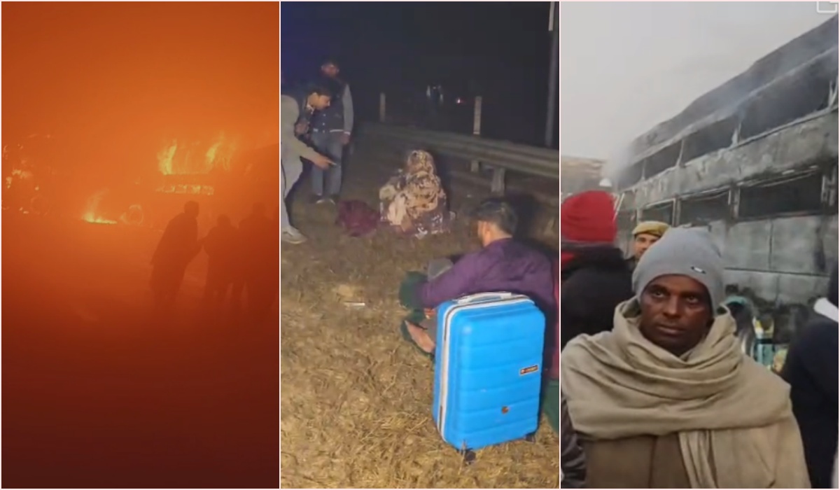 घने कोहरे में भिड़ीं 7 बसें और 3 कारें, भयानक आग में 4 यात्रियों की मौत, यमुना एक्सप्रेसवे पर भीषण सड़क हादसा
