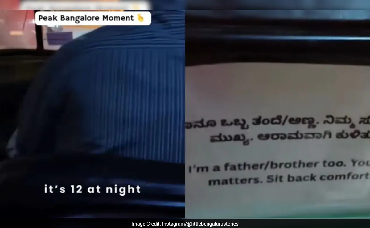 Viral Video Shows Bengaluru Auto Driver Reassuring Female Passenger With Safety Note