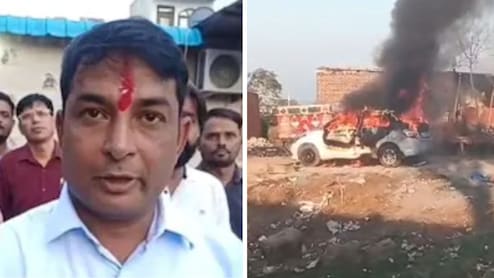 नरेश मीणा पर बारां में हमला, सरपंच की गाड़ी में आगजनी; समर्थकों संग SP ऑफिस पहुंचे