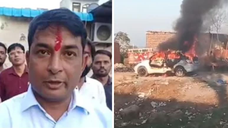 नरेश मीणा पर बारां में हमला, सरपंच की गाड़ी में आगजनी; समर्थकों संग SP ऑफिस पहुंचे