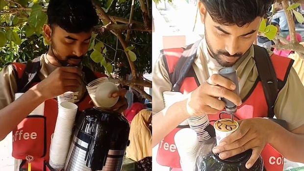 Watch: Coffee Seller's Unique Coffee-Selling Technique Wins Hearts Online