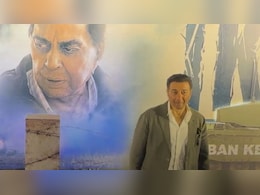 <i>"Papa Yahan Hain"</i>: Emotional Sunny Deol Stands Next To Dharmendra's Poster At <i>Ikkis</i> Screening