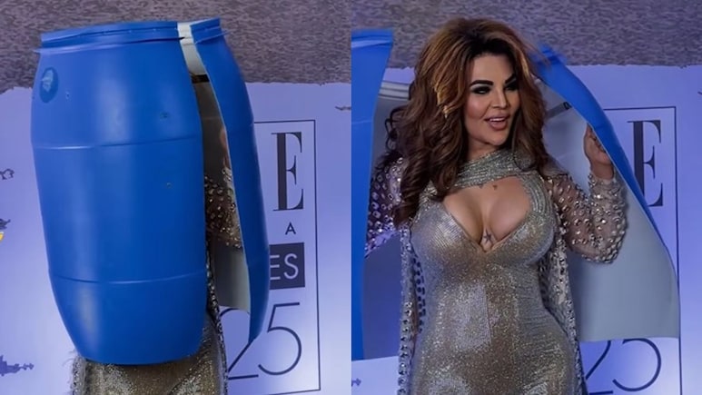 राखी सावंत ने पहनी नीले ड्रम वाली ड्रेस, नेटिजन्स को याद आया मुस्कान का कांड, लोग बोले- मौत का मजाक बनाया