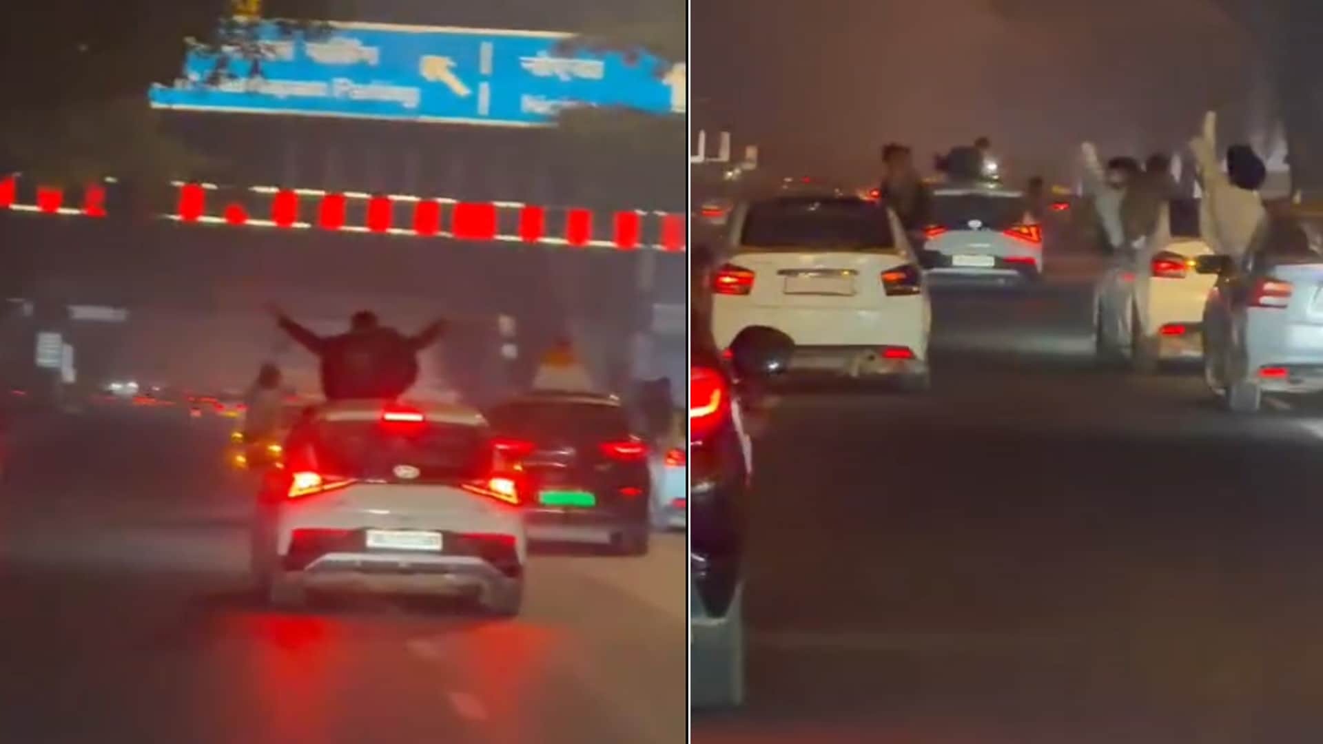 Viral Video Shows Dangerous Car Racing Stunts On Delhi–Noida Road