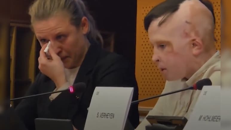 Video: Interpreter Weeps As Ukrainian Boy Recounts Russian Bombing Horror