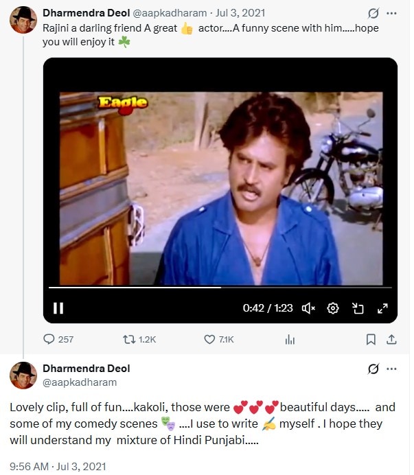 X/Dharmendra X/Dharmendra