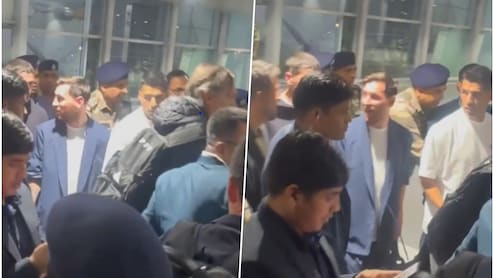 फुटबॉल खिलाड़ी लियोनेल मेसी पहुंचे कोलकाता, फैंस में जबरदस्त उत्साह