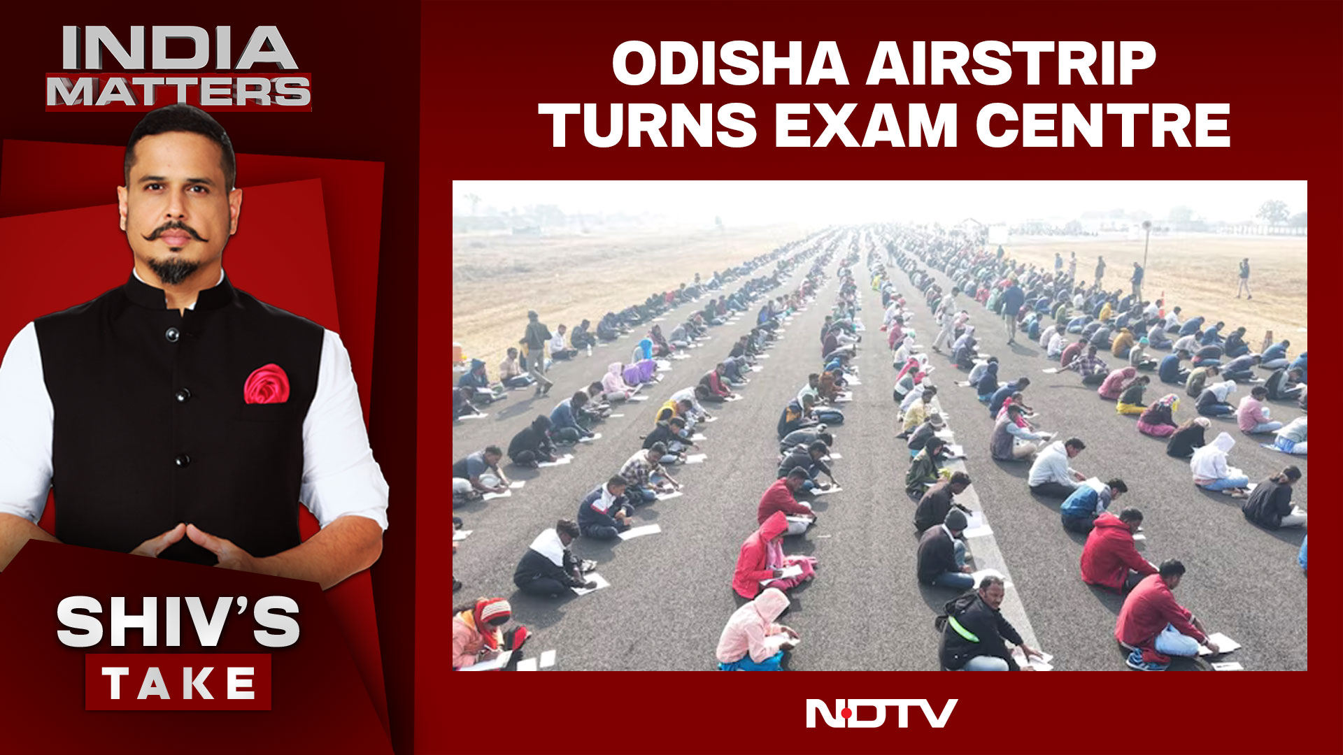 Thousands Of Aspirants Sit For Govt Exam On Airstrip In Odisha