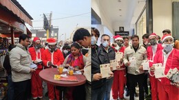 'Santas' In Gas Masks Hit Delhi Streets To Protest Air Pollution